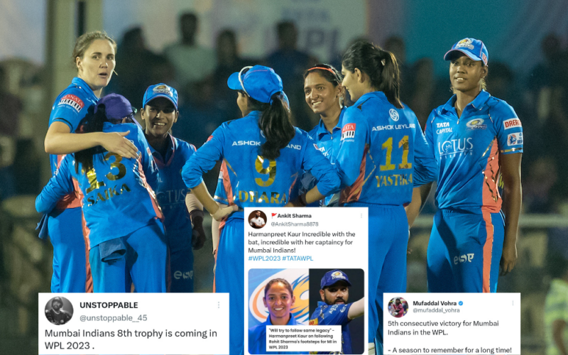 MI-W vs GUJ-W: "The Domination Continues"- Twitter Reacts As Dominant MI Women Beat Gujarat Giants To Qualify For WPL 2023 Playoffs