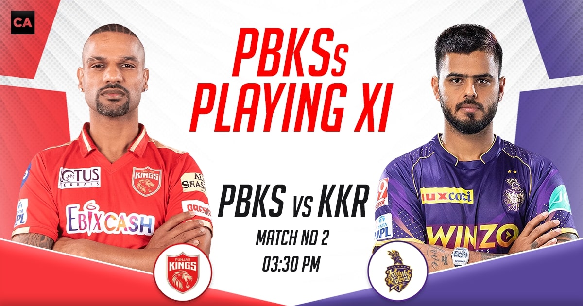 PBKS Playing XI for KKR, IPL 2023, Match 2