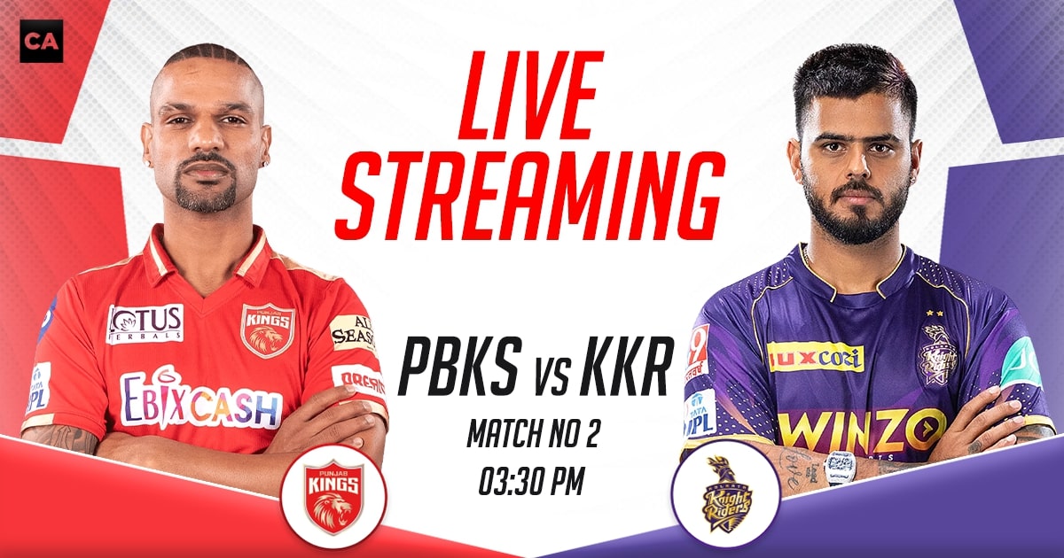 PBKS vs KKR Live Streaming, IPL 2023, Match 2