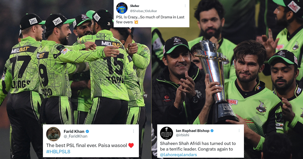 PSL 2023 Final: Twitter Erupts As Lahore Qalandars Win One-Run Thriller Against Multan Sultans To Win Back-to-back PSL Titles