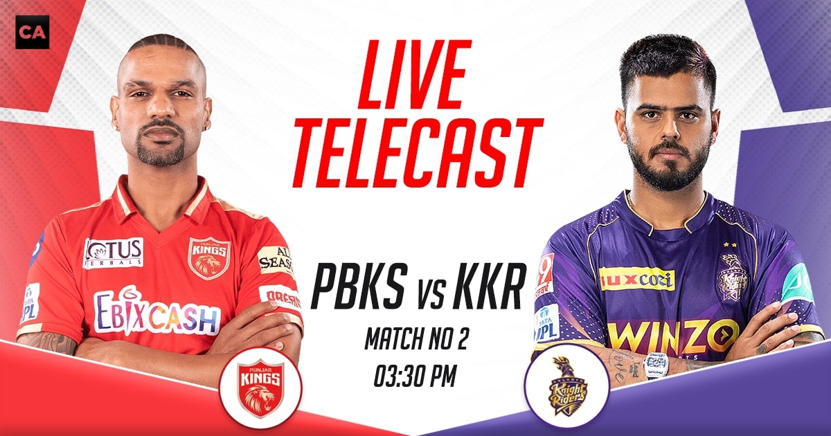 Punjab Kings vs Kolkata Knight Riders Live Telecast Channel In India, IPL 2023, Match 2