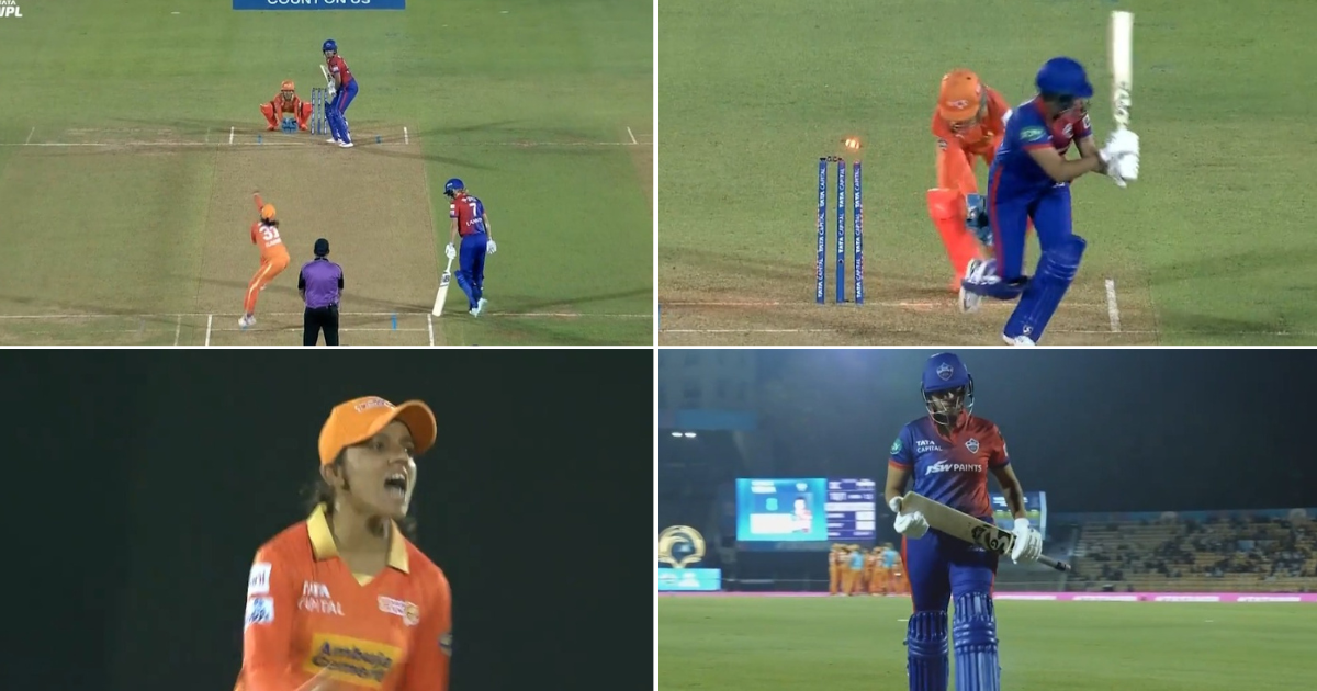 DC-W vs GUJ-W: Watch – Dangerous Shafali Verma Departs For 8 After Getting Bowled Off A Deflection&nbsp;In&nbsp;WPL&nbsp;2023
