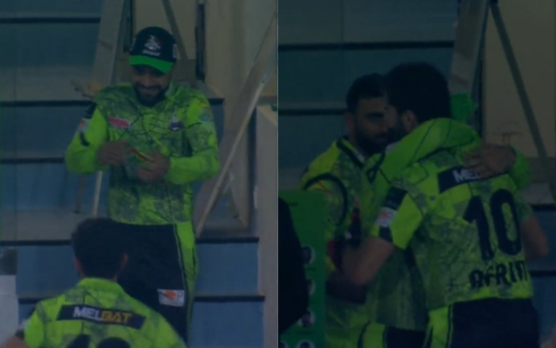 PSL 2023 Final: Rashid Khan Hugs Shaheen Afridi After Lahore Qalandars Skipper Takes Multan Sultans Bowlers To The Cleaners