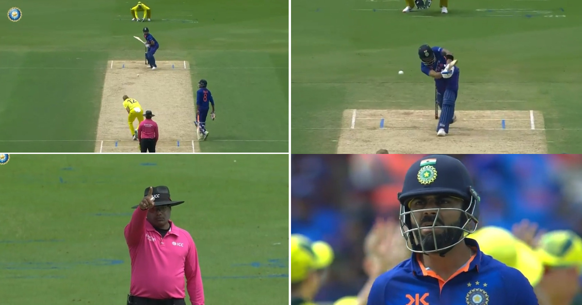 IND vs AUS: Watch – Virat Kohli Gets Trapped LBW By Nathan Ellis, Batter Walks Straight Back To The Dugout As Nitin Menon Raises Finger