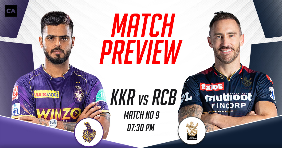 KKR vs RCB Match Preview, IPL 2023, Match 9