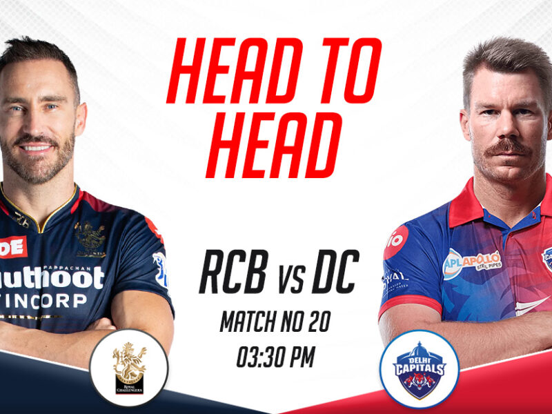 RCB vs DC Head to Head Records, IPL 2023, Match 20
