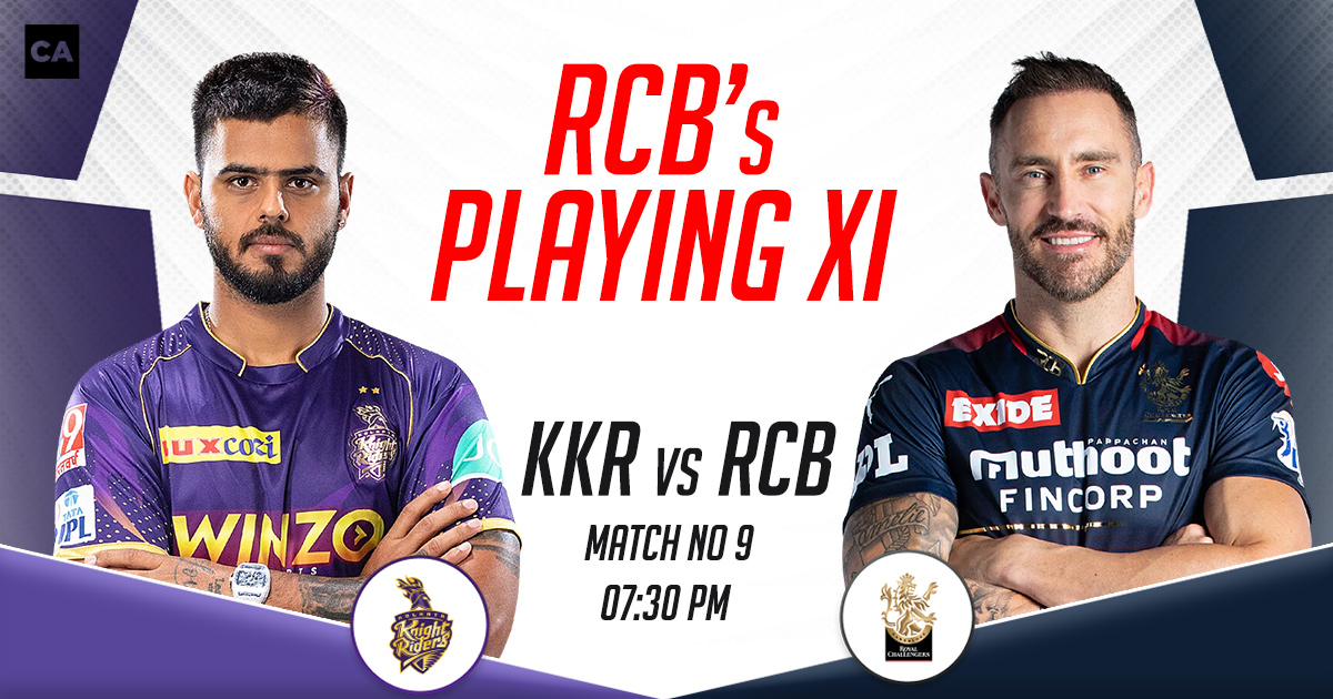 RCB Playing XI vs KKR, IPL 2023, Match 9