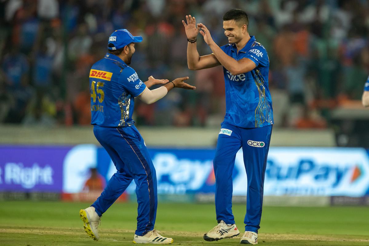Arjun Tendulkar and Rohit Sharma