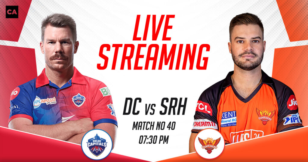 DC vs SRH Live Streaming Channel In India, Live Streaming App Where To