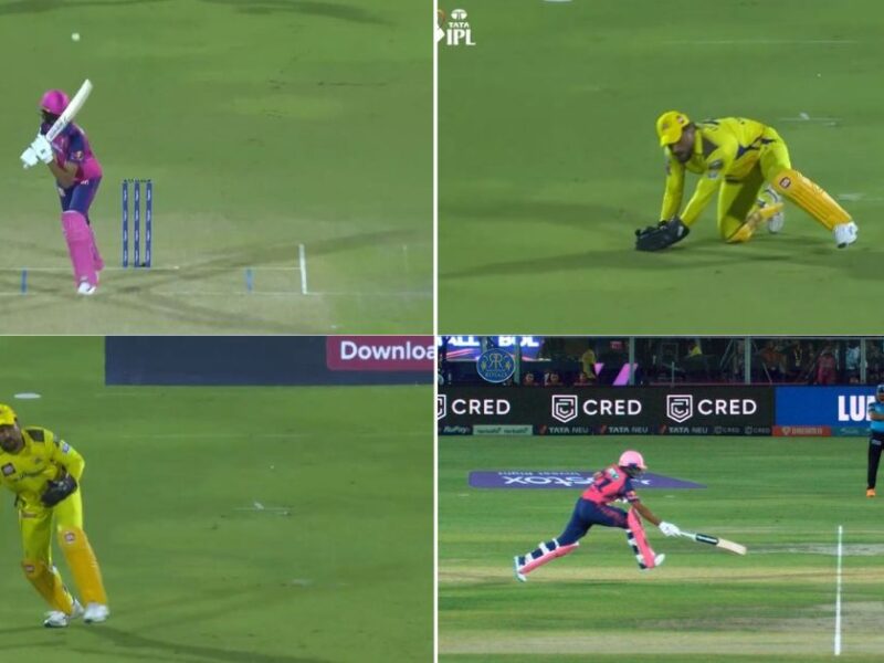 RR vs CSK: WATCH - MS Dhoni Nails Direct Hit From Behind The Stumps To Send Dhruv Jurel Packing