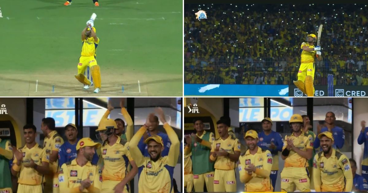CSK vs LSG: WATCH - Chennai Super Kings Dugout Gives Standing Ovation To MS Dhoni After He Hits 2 Brilliant Sixes