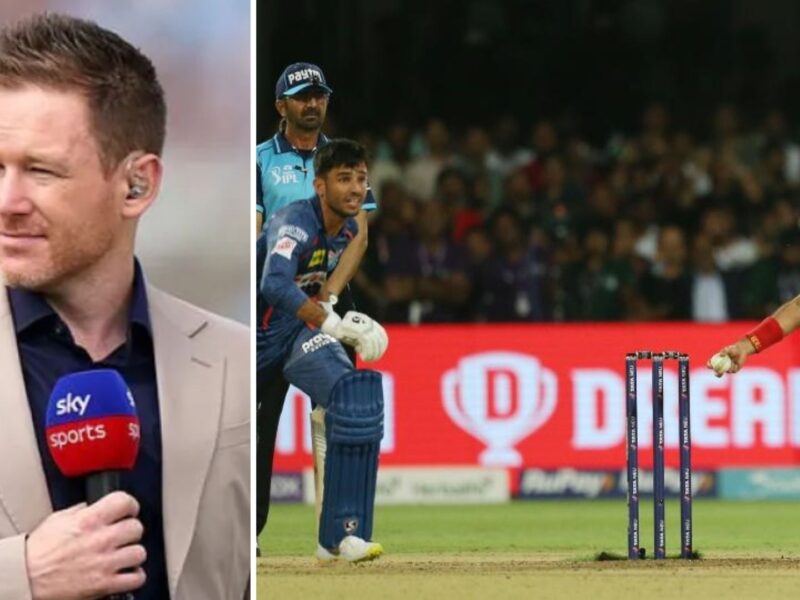 Eoin Morgan and Harshal Patel Mankad