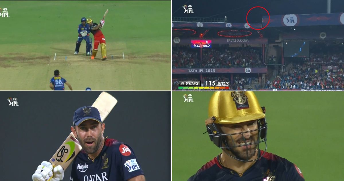 RCB vs LSG: Watch - Faf du Plessis Hits A Monstrous 105-m Six Out Of The Chinnaswamy, Leaves Glenn Maxwell Stunned