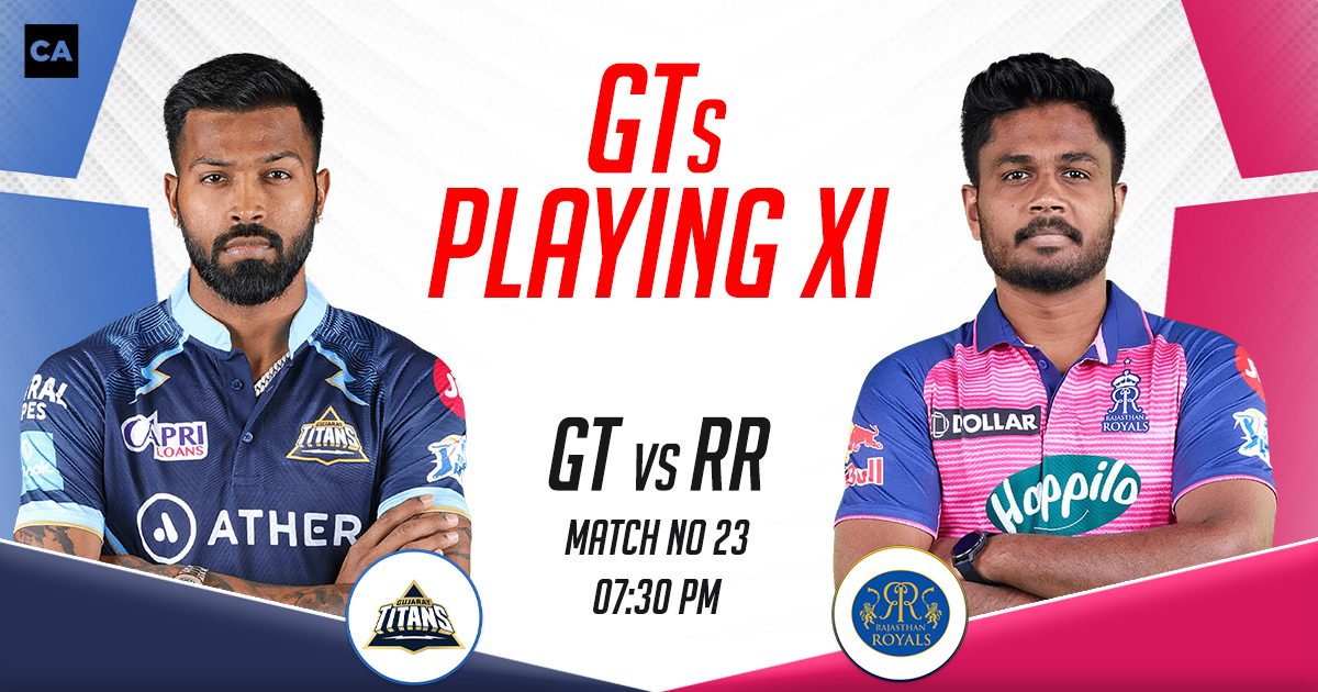 GT Playing XI vs RR IPL 2023, Match 23