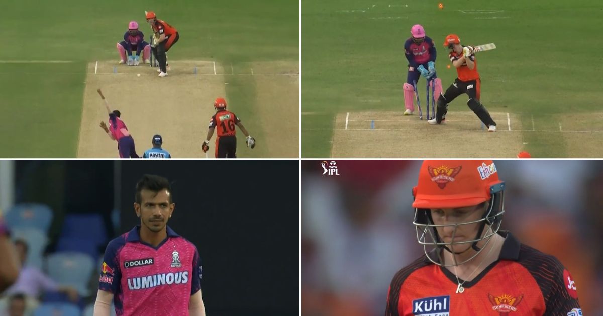 SRH vs RR: Watch - Yuzvendra Chahal Knocks Over Harry Brook With A Beauty As England Star Fails On IPL Debut