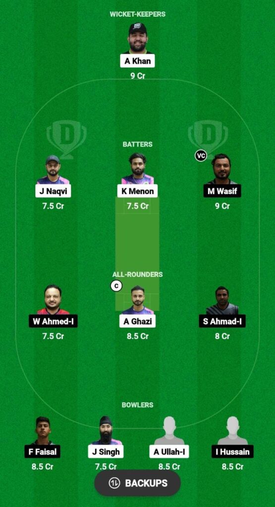 ACC vs NDC Dream11 Prediction Fantasy Cricket Tips Dream11 Team Sharjah Ramadan T10 