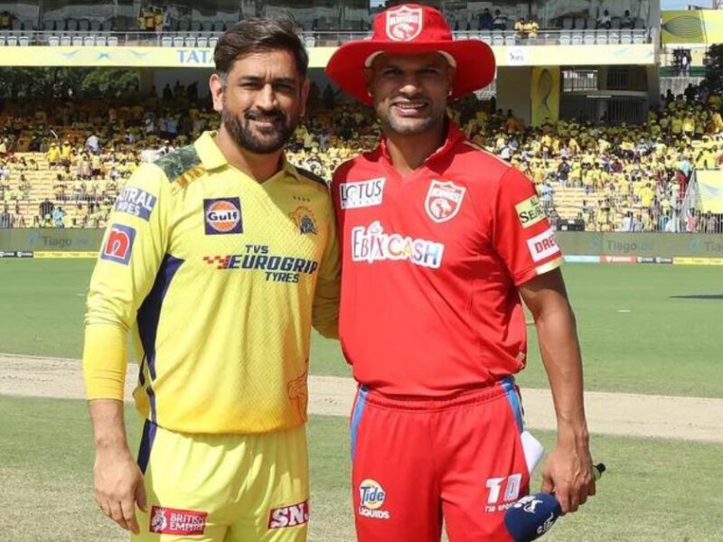 IPL 2023 CSK Captain MS Dhoni, PBKS Captain Shikhar Dhawan
