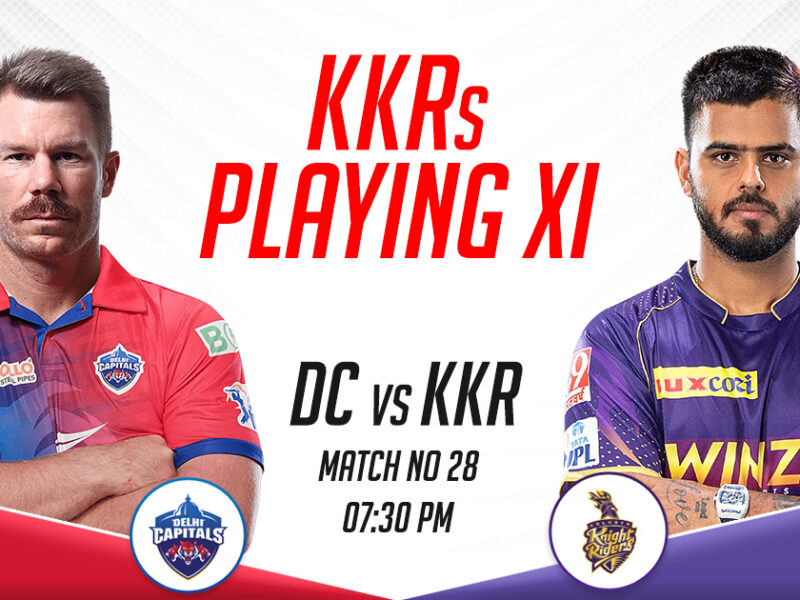 KKR Playing XI vs DC, IPL 2023, Match 28