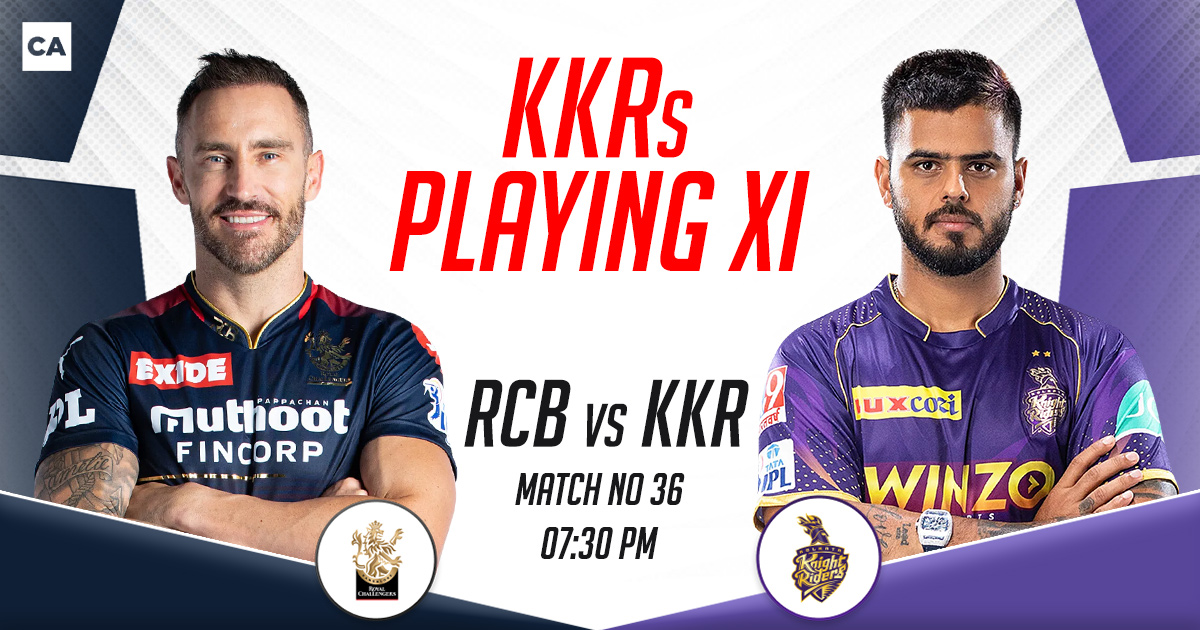 Kkr Playing Xi Vs Rcb Ipl 2023 Match 36 