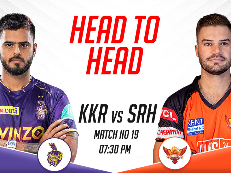 KKR vs SRH Head to Head Records, IPL 2023, Match 19