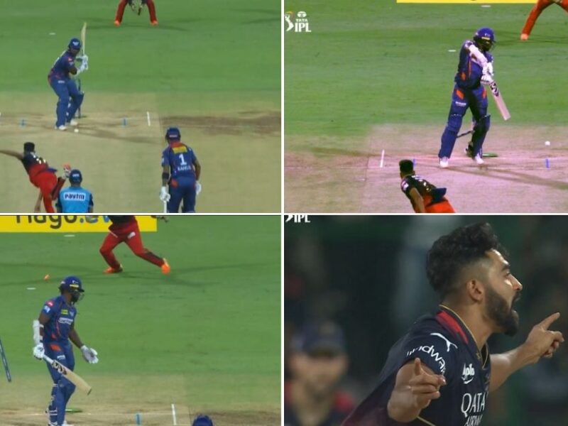 RCB vs LSG: Watch- Mohammed Siraj Cleans Up Dangerous Kyle Mayers For A Duck In IPL 2023