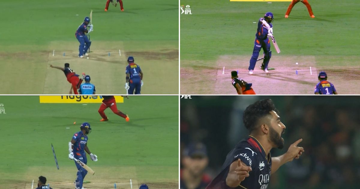 RCB vs LSG: Watch- Mohammed Siraj Cleans Up Dangerous Kyle Mayers For A Duck In IPL 2023