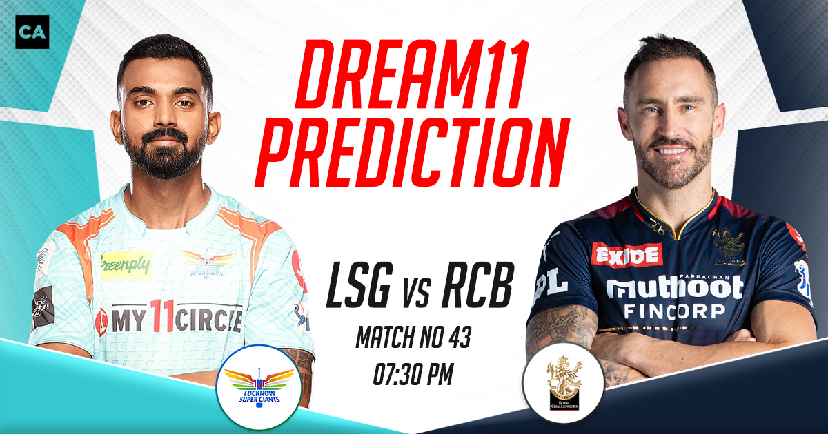 RCB vs LSG Dream11 Prediction Today Match 15, Dream11 Team Today, Fantasy  Cricket Tips- IPL 2023