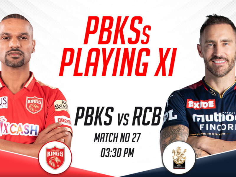 PBKS Playing XI vs RCB, IPL 2023, Match 27