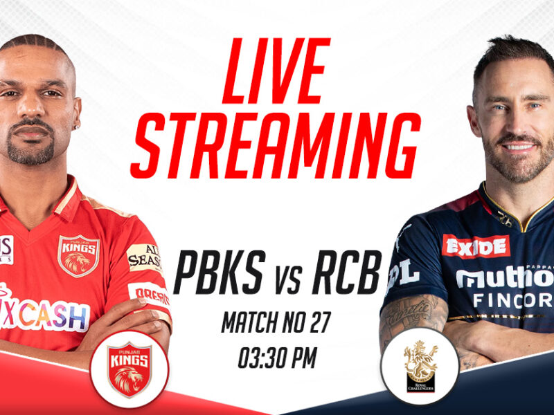 PBKS vs RCB Live Streaming Channel In India, IPL 2023, Match 27