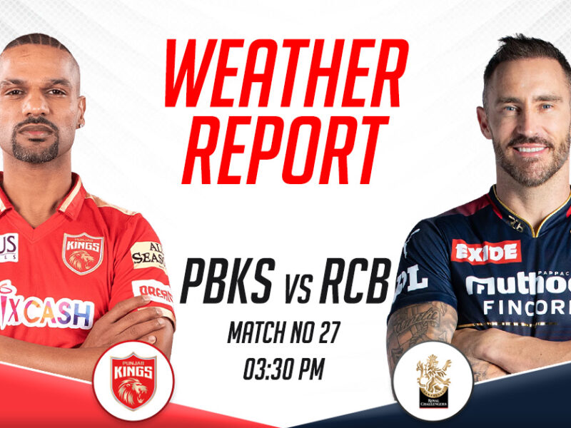 PBKS vs RCB Weather Report and Pitch Report, IPL 2023, Match 27