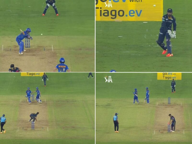 GT vs MI: WATCH - Nehal Wadhera Forces Piyush Chawla To Leave The Crease; Gets Senior Player Run Out