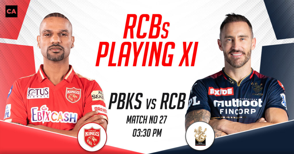 Rcb Playing Xi Vs Pbks Ipl 2023 Match 27 1532