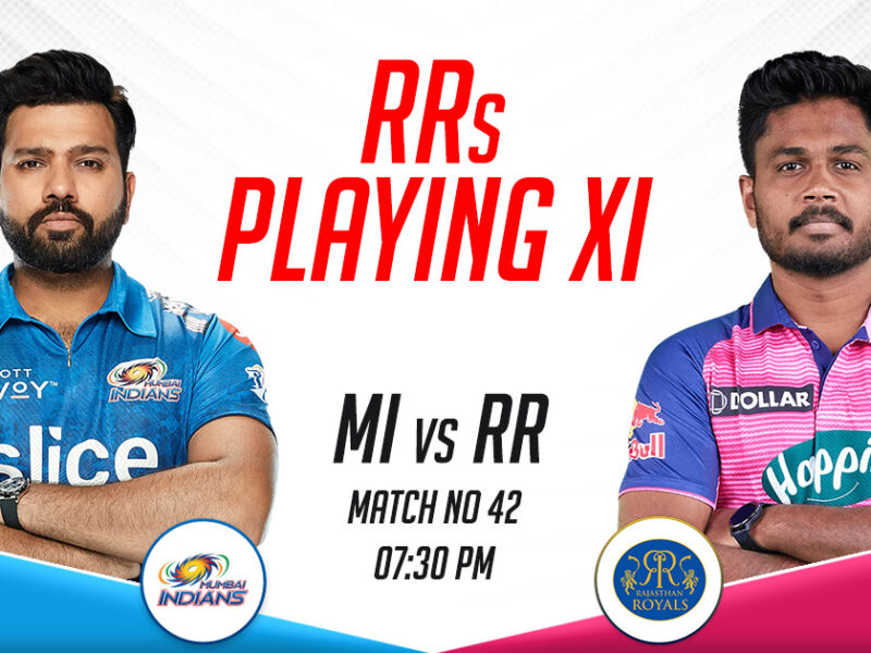 RR Playing XI vs MI, IPL 2023, Match 42