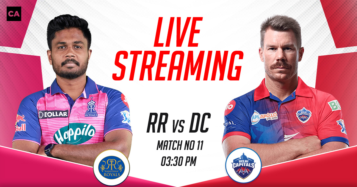 RR vs DC Live Streaming Channel In India, IPL 2023, Match 11