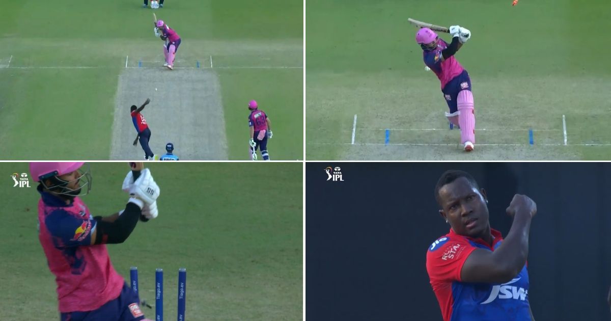 RR vs DC: Watch - Riyan Parag's Poor Campaign Continues As He Is Clean Bowled By Rovman Powell