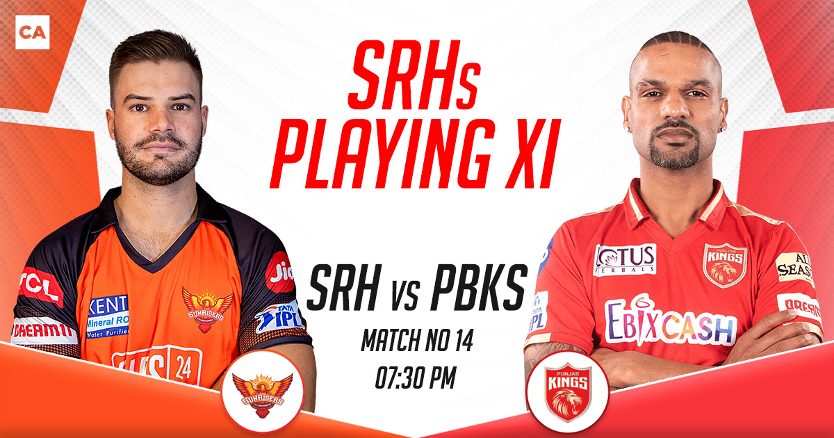 SRH Playing XI vs PBKS, IPL 2023, Match 14