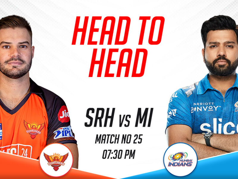 SRH vs MI Head to Head Records, IPL 2023, Match 25