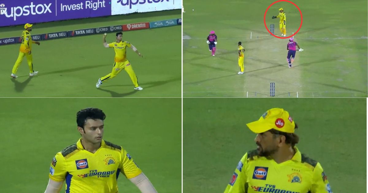 RR vs CSK: WATCH - Furious MS Dhoni Stares Down Shivam Dube Following Fielding Blunder In The Outfield