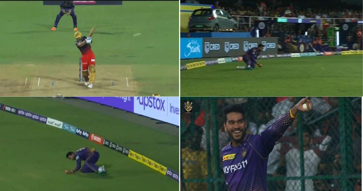 RCB vs KKR: WATCH - Venkatesh Iyer Grabs A Sensational Catch To End Virat Kohli's Fantastic Innings At Chinnaswamy