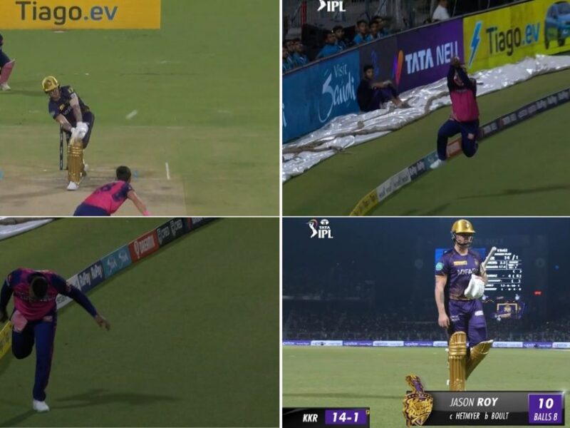 KKR vs RR: WATCH - Shimron Hetmyer Takes A Blinder Off Trent Boult As Jason Roy Forced To Depart Early In The Innings