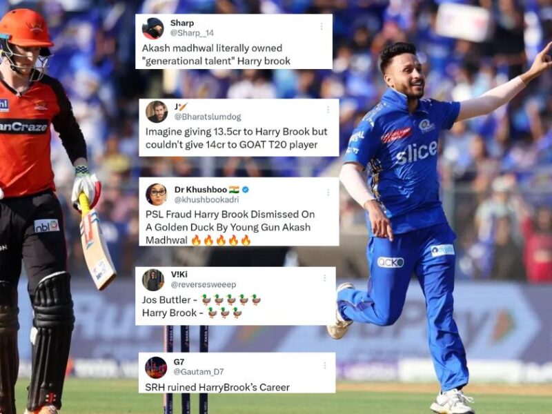 MI vs SRH: "100% Attitude, 5% Talent" - Fans Slam Harry Brook As He Bags Another Duck In The IPL 2023