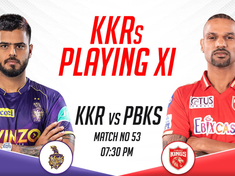 KKR Playing XI vs PBKS, IPL 2023, Match 53