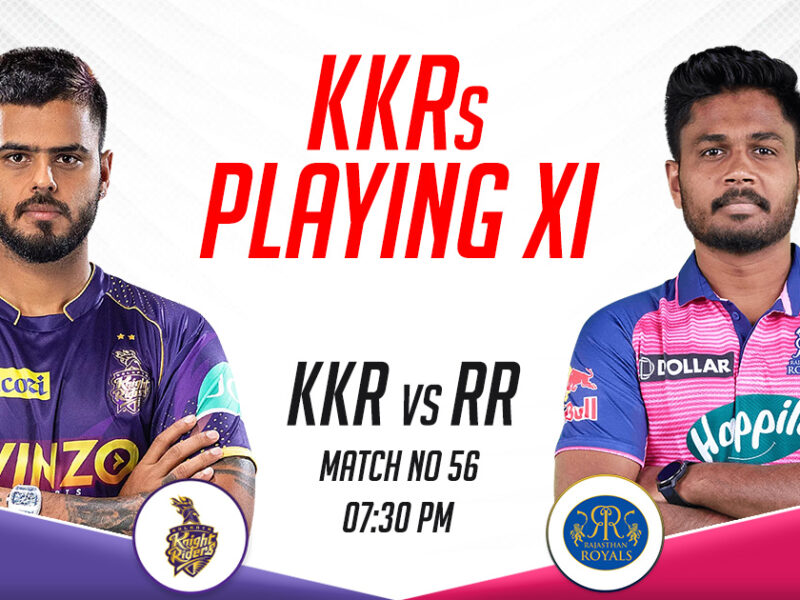 KKR Playing XI vs RR, IPL 2023, Match 56