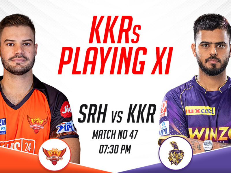 KKR Playing XI vs SRH, IPL 2023, Match 47