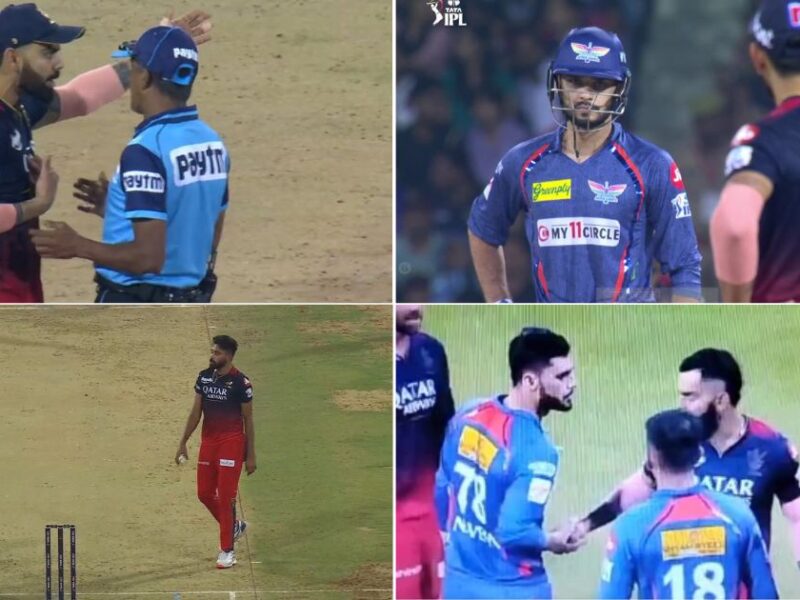 LSG vs RCB: WATCH - Virat Kohli Engages In Altercations With Naveen Ul Haq; Mohammed Siraj Joins Too