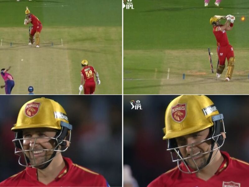 PBKS vs RR: Watch – Liam Livingstone Shamelessly Lets Out A Smile After Getting Castled By Navdeep Saini In IPL 2023