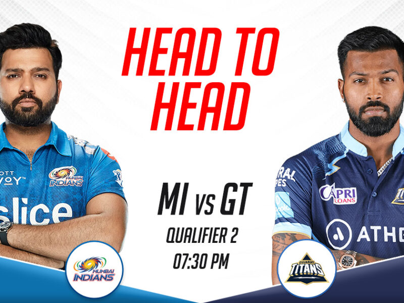 MI vs GT Head to Head Records- Qualifier 2, IPL 2023