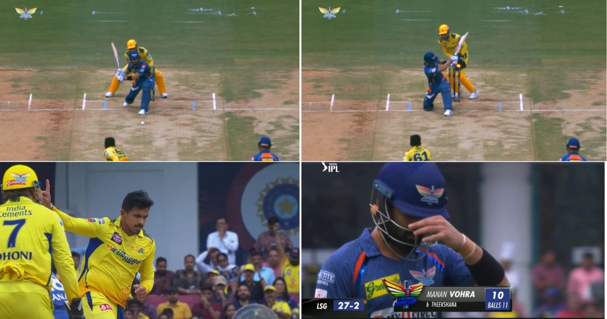 LSG vs CSK: Watch- Maheesh Theekshana Cleans Up Manan Vohra