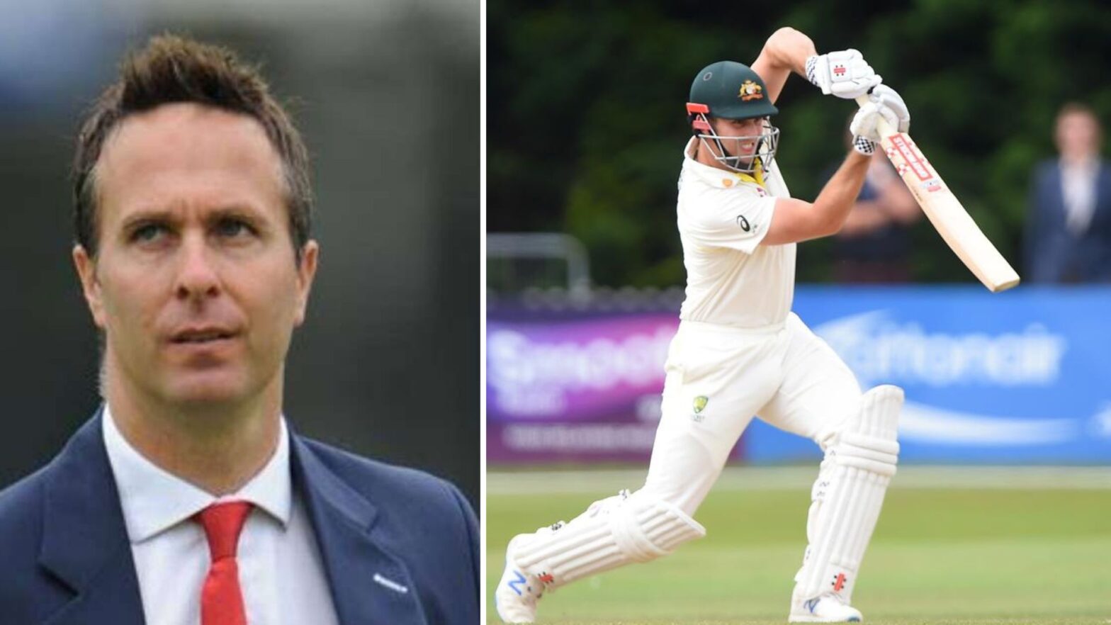 Michael Vaughan and Mitchell Marsh