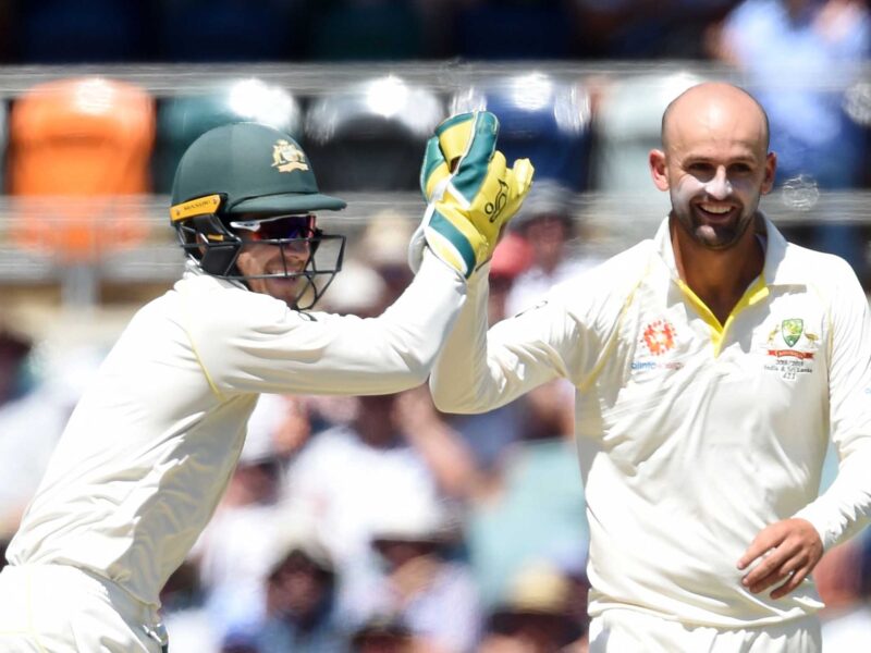 Nathan Lyon and Tim Paine